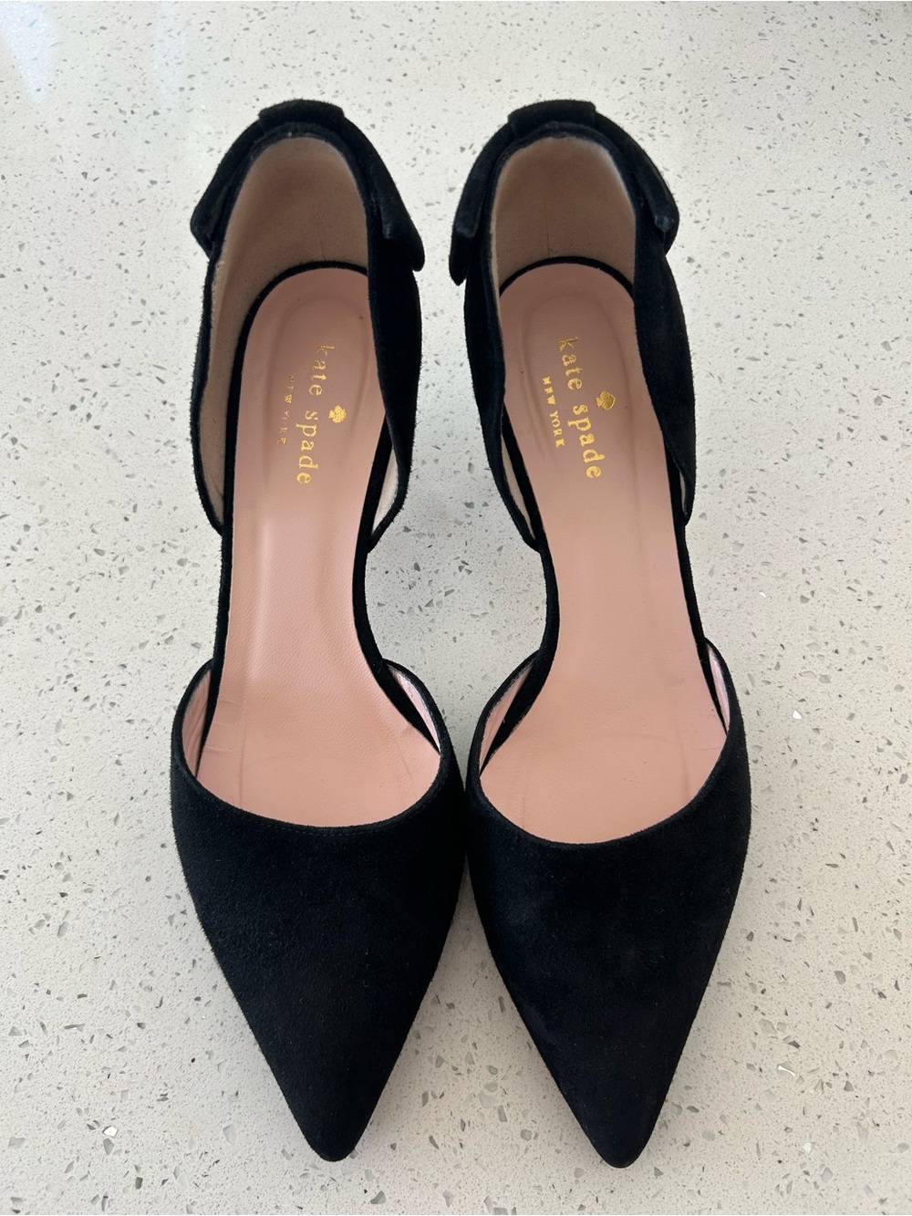 Kate Spade Kitten Heels with Bow on back Sz 7